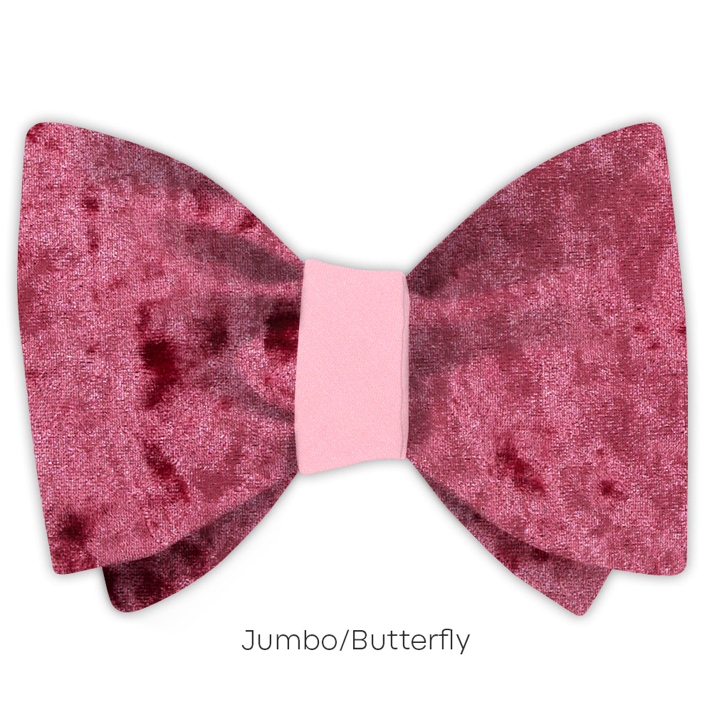 Velvet Pink - Reversible bow ties