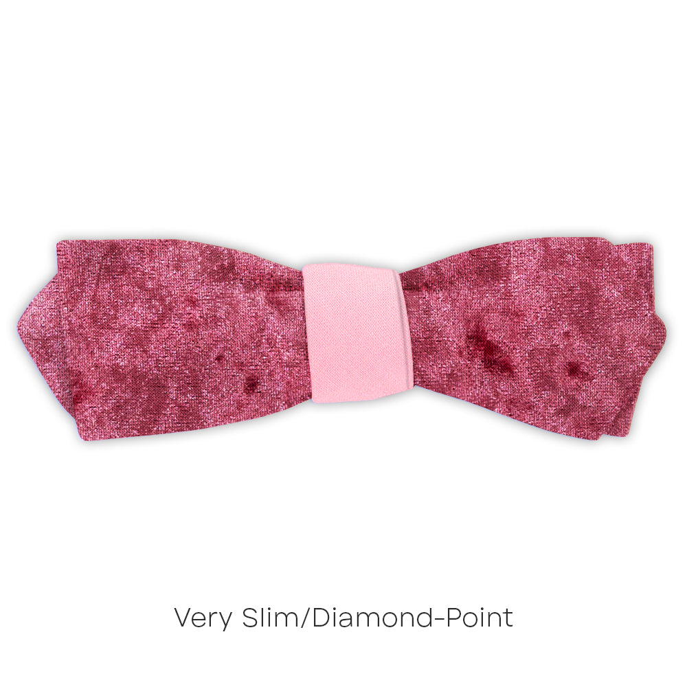 Velvet Pink - Reversible bow ties