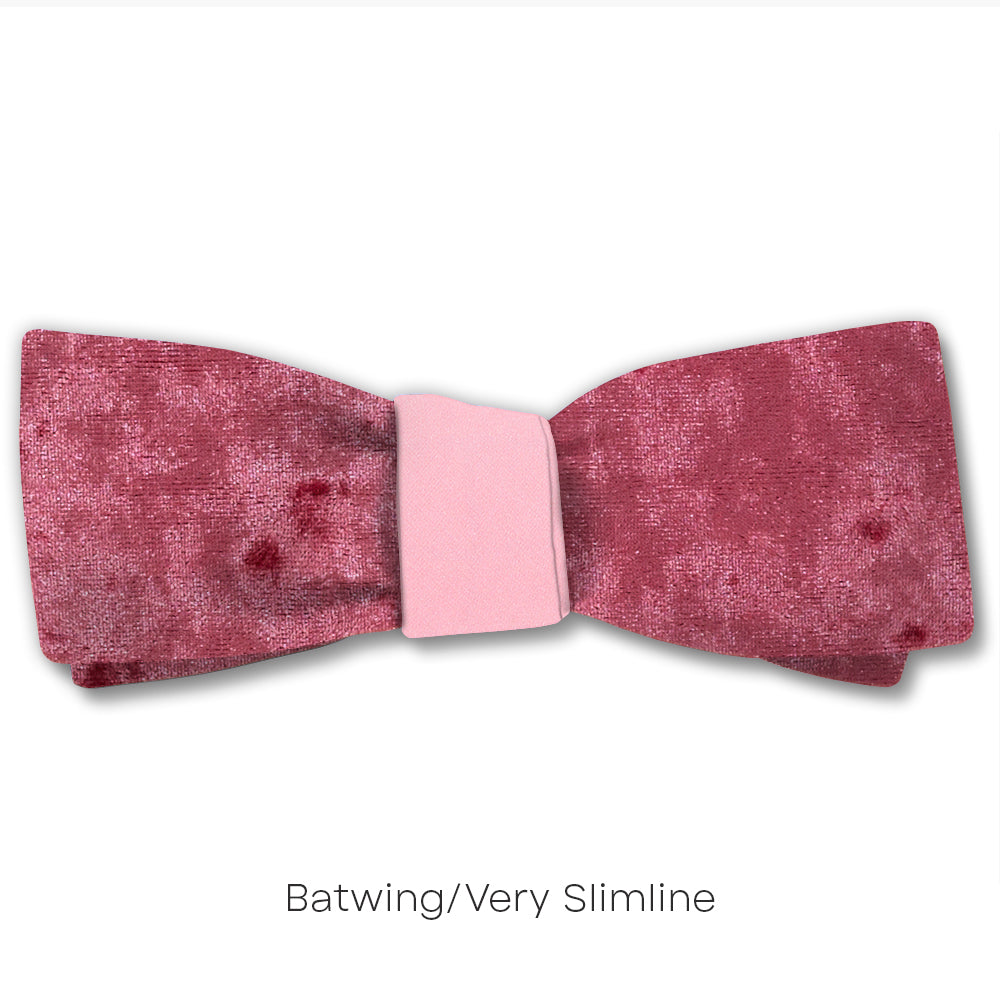 Velvet Pink - Reversible bow ties