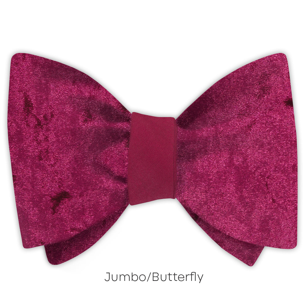 Velvet Wine - reversible bow ties