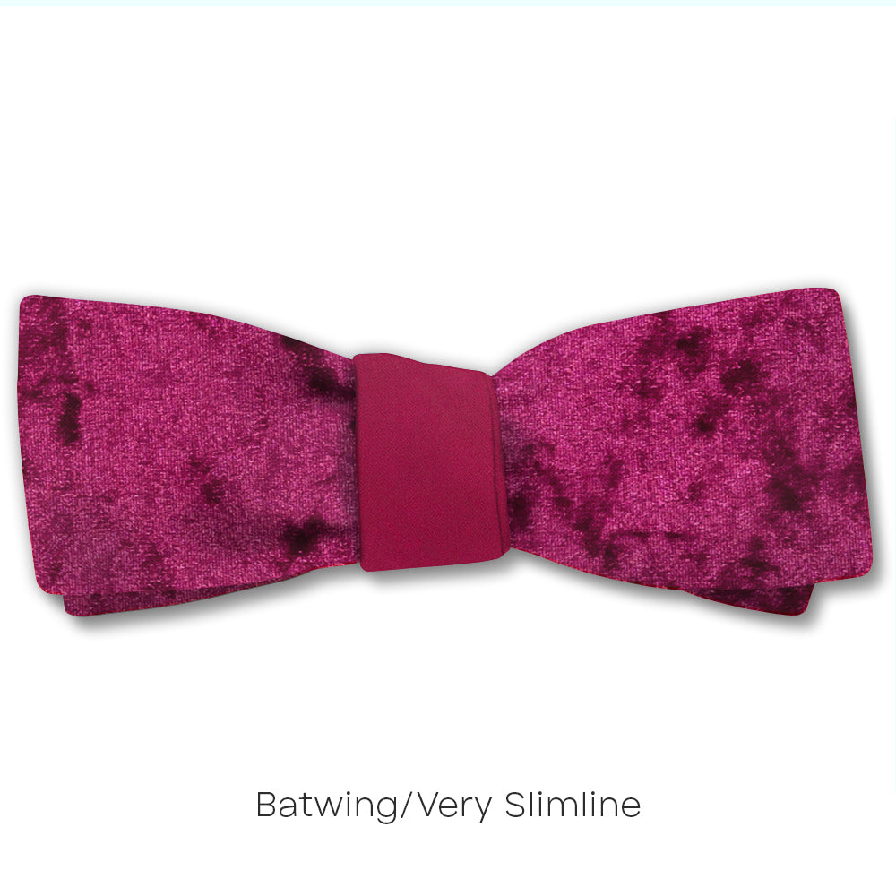 Velvet Wine - reversible bow ties