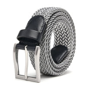 Bradenton Grey/White Braided Belt
