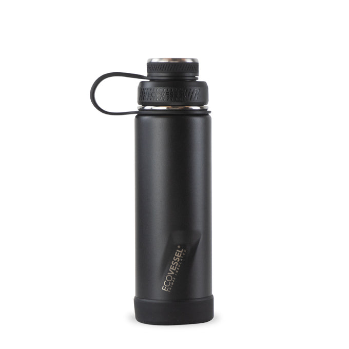 Water Bottle - The Boulder Insulated w/Strainer Black 20oz by Homeportonline