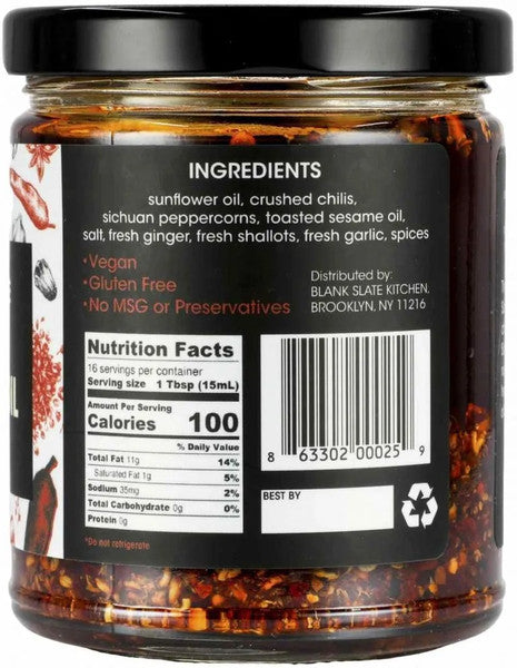 Blank Slate Sichuan Chili Oil by Kiss the Cook