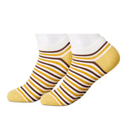 Brown/Gold Striped Ankle Women's Socks