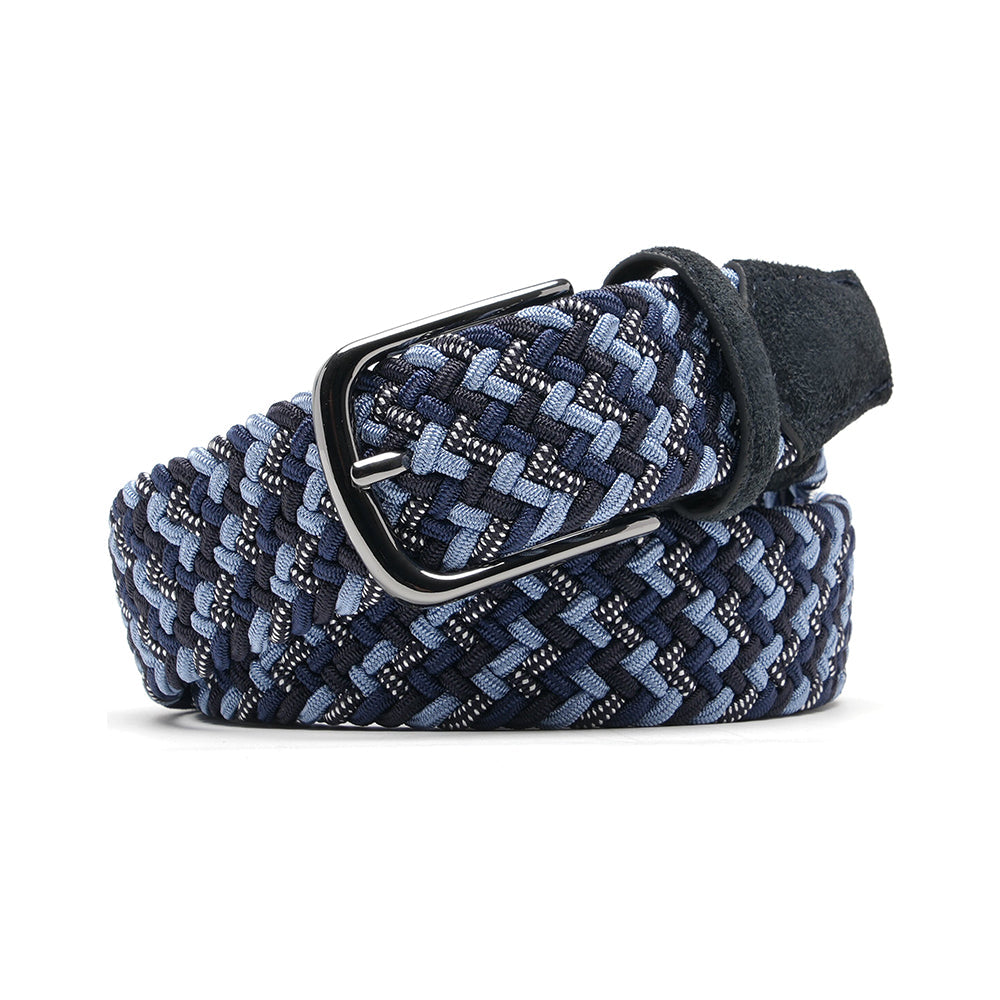 Bradenton Navy/Black/Blue Braided Belt