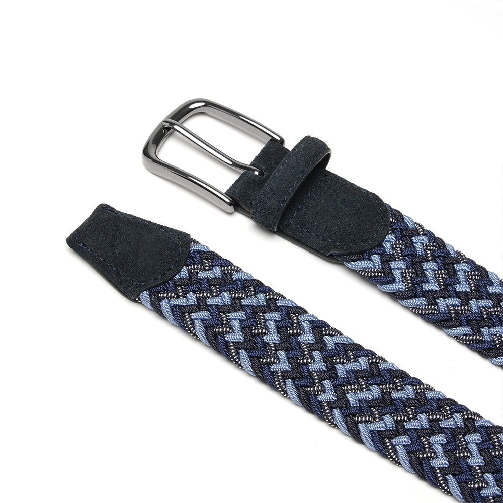 Bradenton Navy/Black/Blue Braided Belt