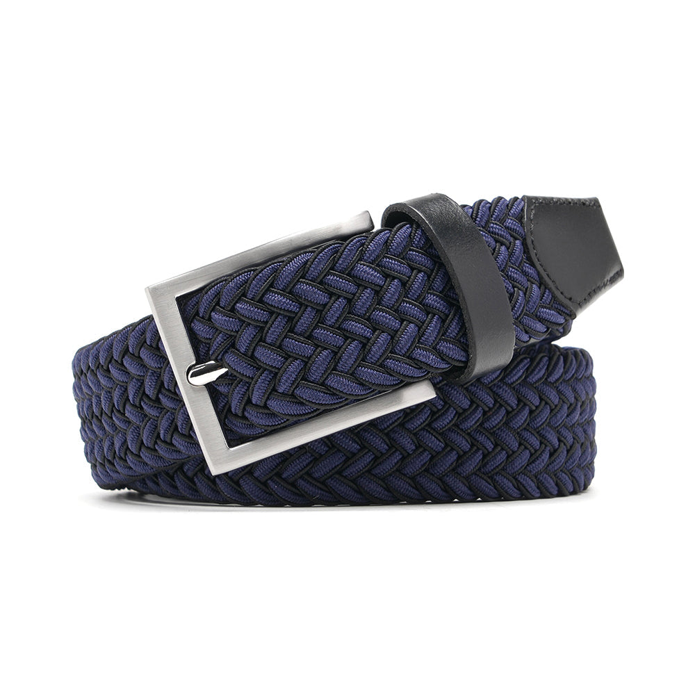 Bradenton Navy/Black Braided Belt