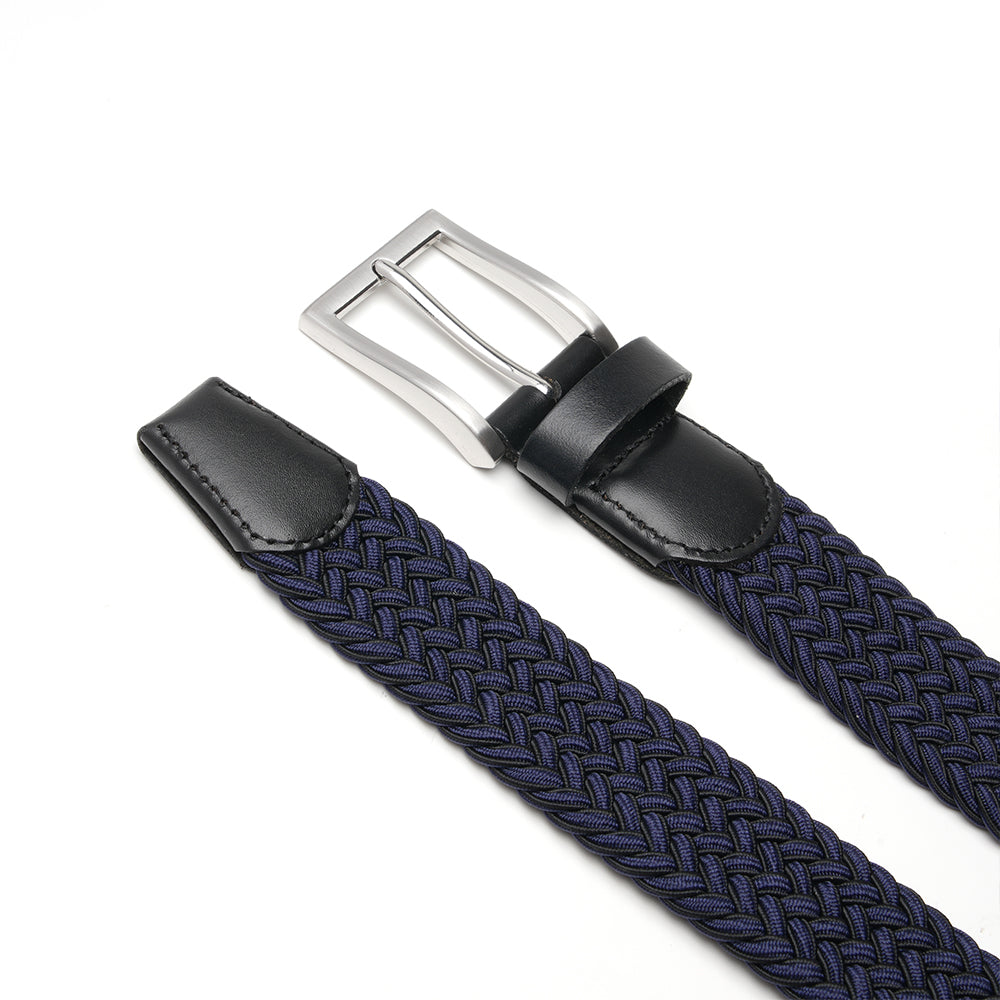 Bradenton Navy/Black Braided Belt