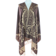 Brown Floral Pashmina