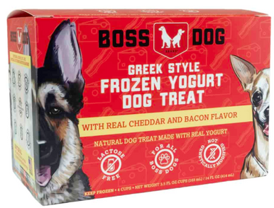 Boss Dog Yogurt Real Cheddar & Bacon Dog Food3.5oz 4-Pack