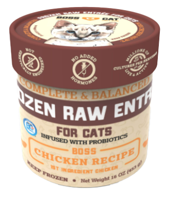 Boss Cat Complete Raw Chicken Entrees Deli Cup 1lb
