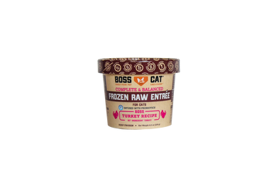 Boss Cat Complete Raw Turkey Entrees Deli Cup 8oz