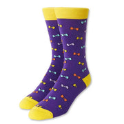 Bow Ties Purple Men's Socks