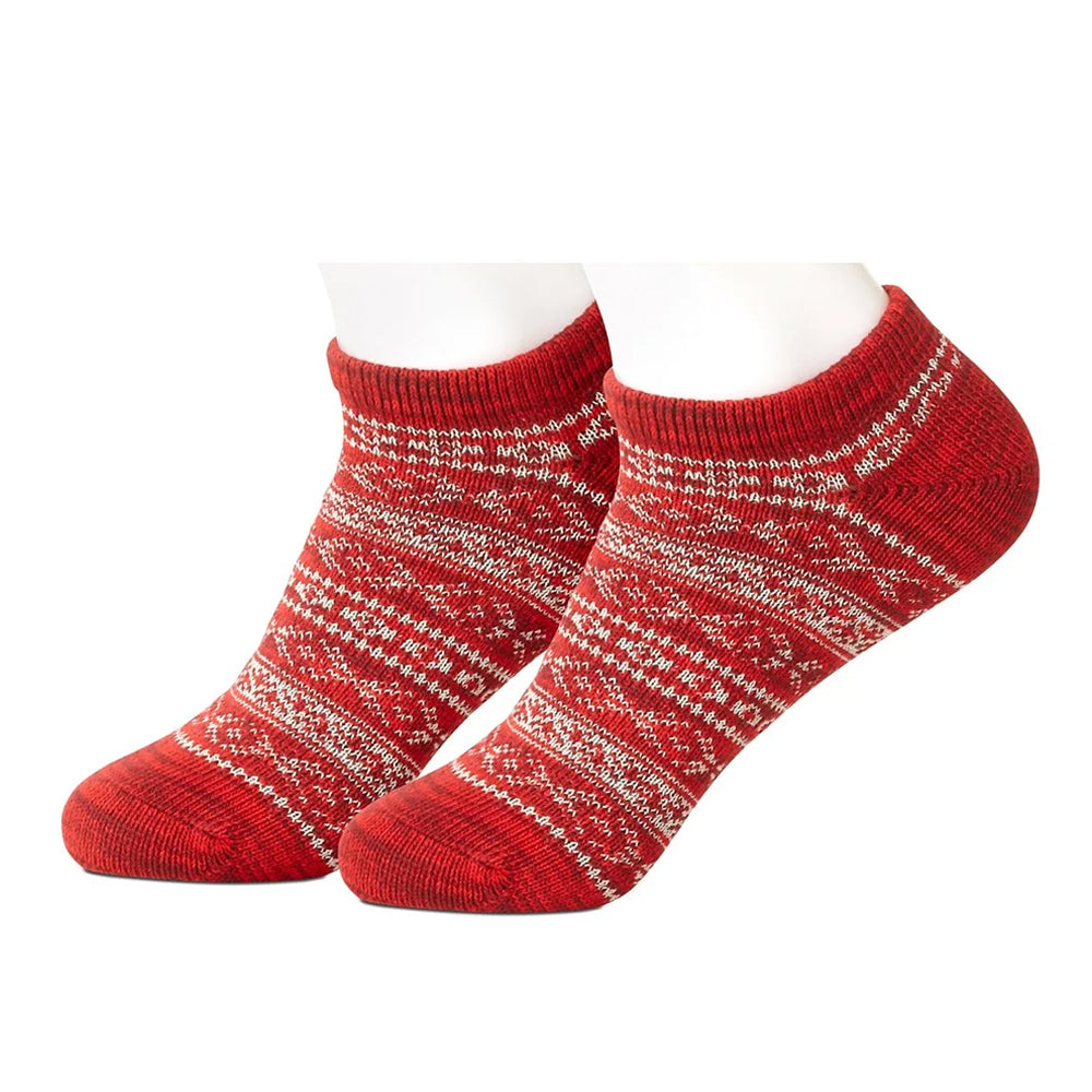 Borders Wine Ankle Socks