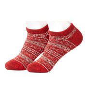 Borders Wine Ankle Socks