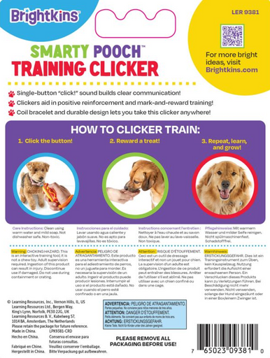 Brightkins Smarty Pooch Training Clicker- HOT DOG