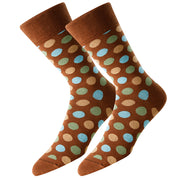 Brown Polka Men's Socks
