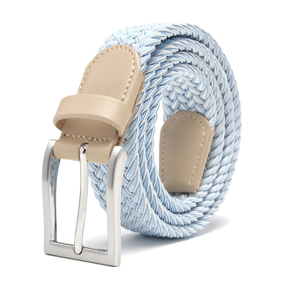 Bradenton Sky Blue/White Braided Belt
