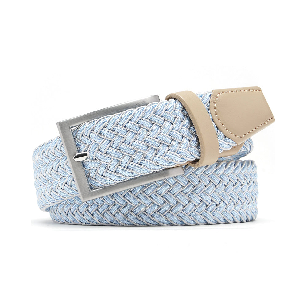 Bradenton Sky Blue/White Braided Belt