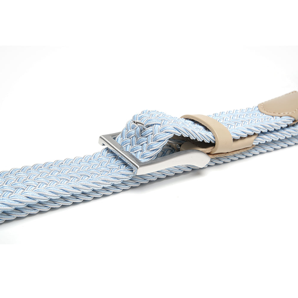 Bradenton Sky Blue/White Braided Belt