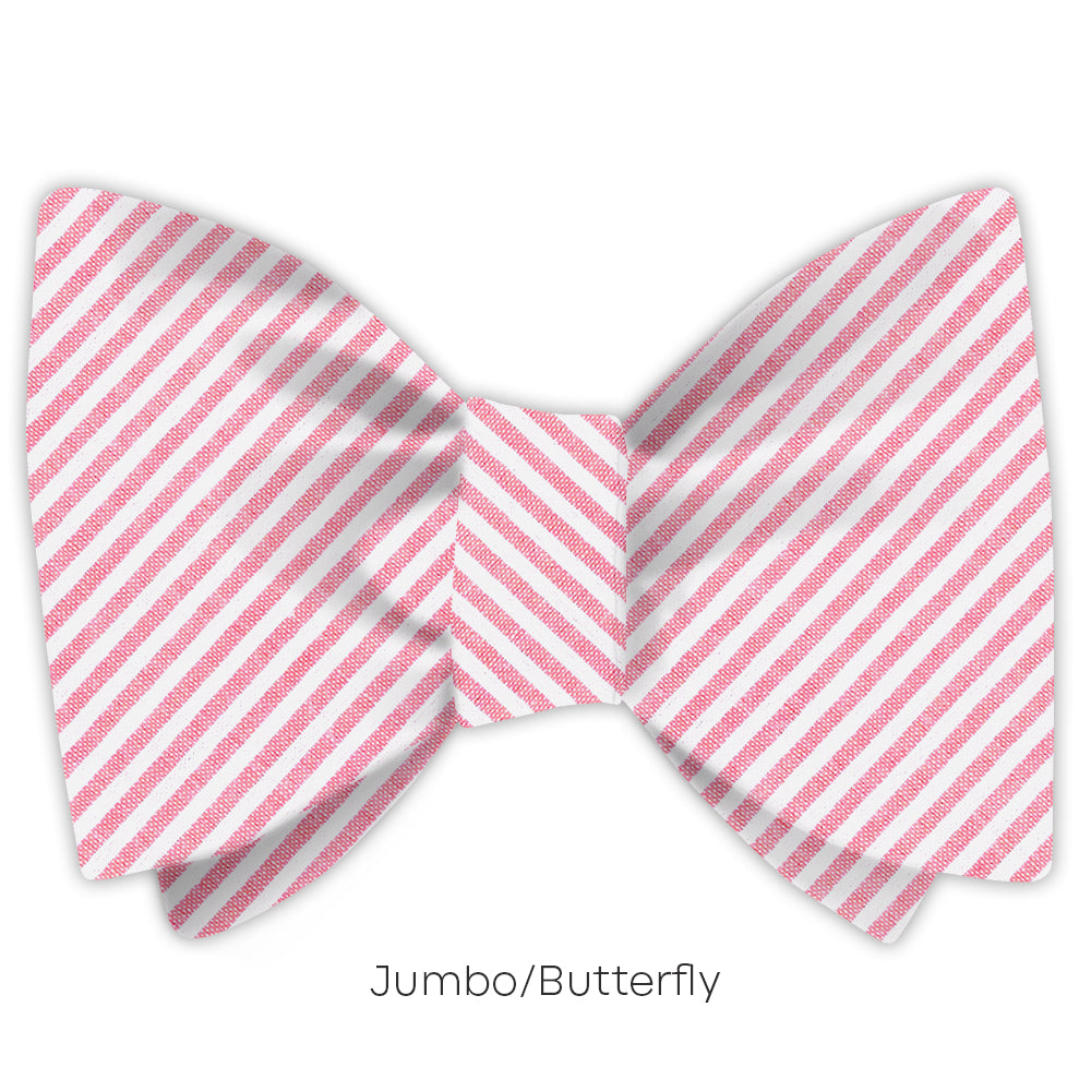 Pink Seersucker - bow ties