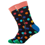 Bubbly Polka Black Men's Socks