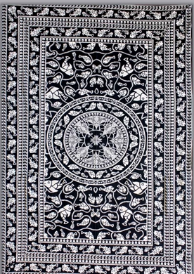 Tapestry Single Size Black & White Design Fish by Homeportonline