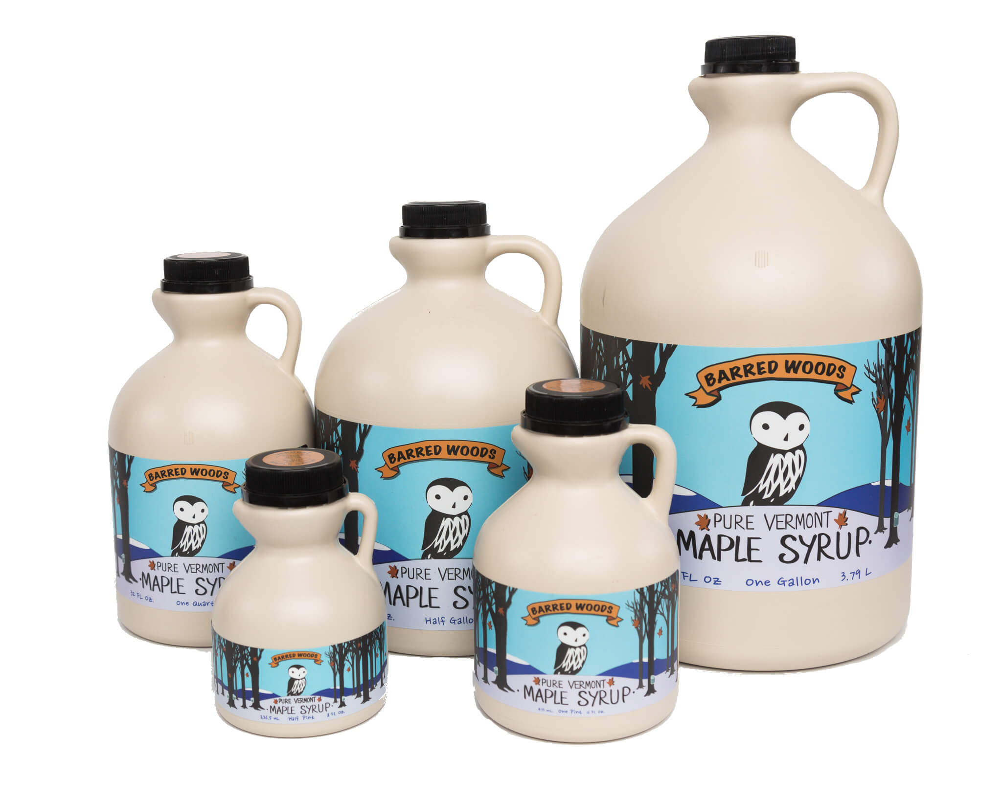 Two One Gallon Jugs of Pure Vermont Maple Syrup - 256 oz Total