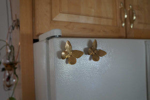 Brass Butterfly Magnets – Set of 2