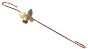 Brass Butterfly Decorative Hooks – Set of 2