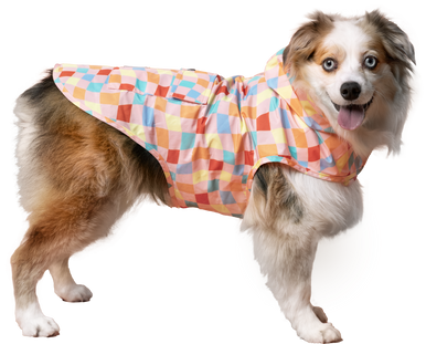 Canada Pooch Pick Me Poncho Warped Checker Size 12