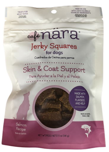 Caru Jerky Squares Skin & Coat Dog Treat 5oz
