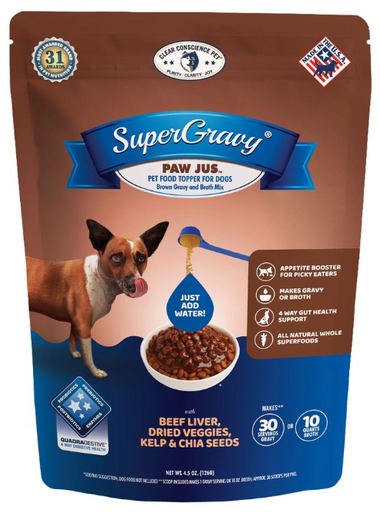 Clear Conscience Pet SuperGravy Paw Jus Brown with Beef Liver 4.5oz 30 Scoops