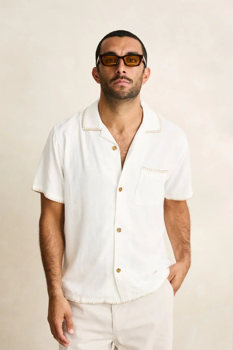 Rhythm Linen Whip Stitch Short Sleeve Shirt