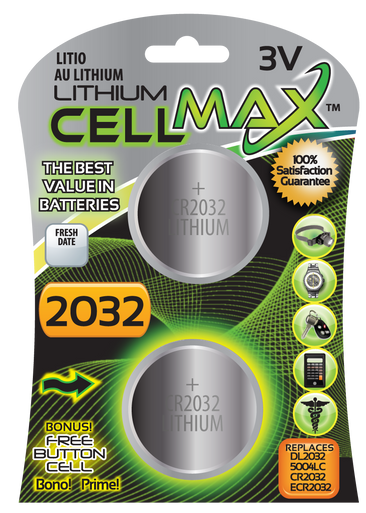 Cellmax 2 pack Battery CR2032 for Spotlit