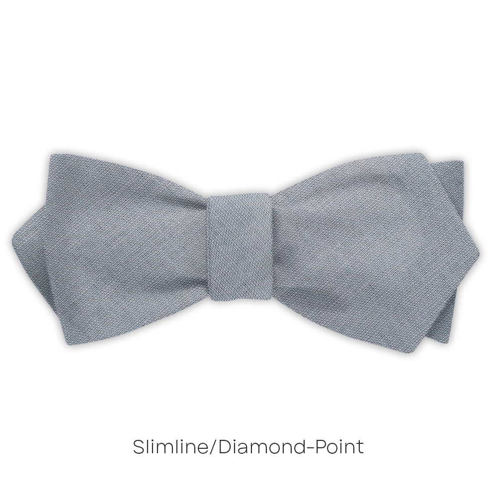 Solid Linen Grey - bow ties
