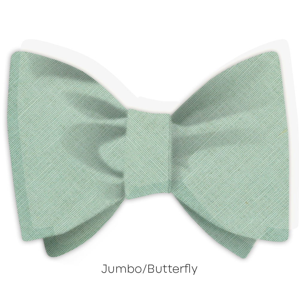 Solid Linen Moss - bow ties