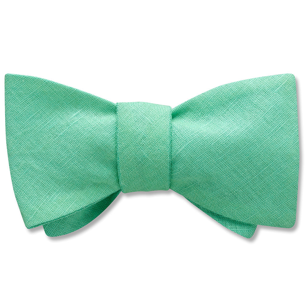 Solid Linen Mint - bow ties