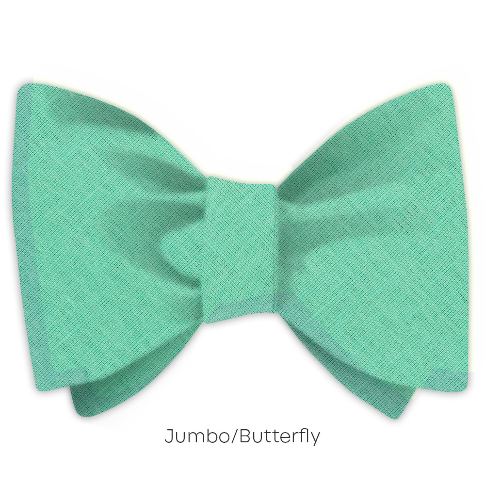 Solid Linen Mint - bow ties
