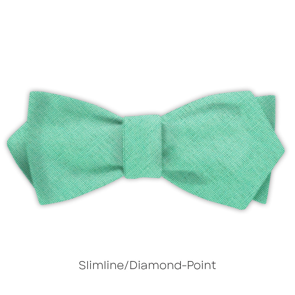 Solid Linen Mint - bow ties