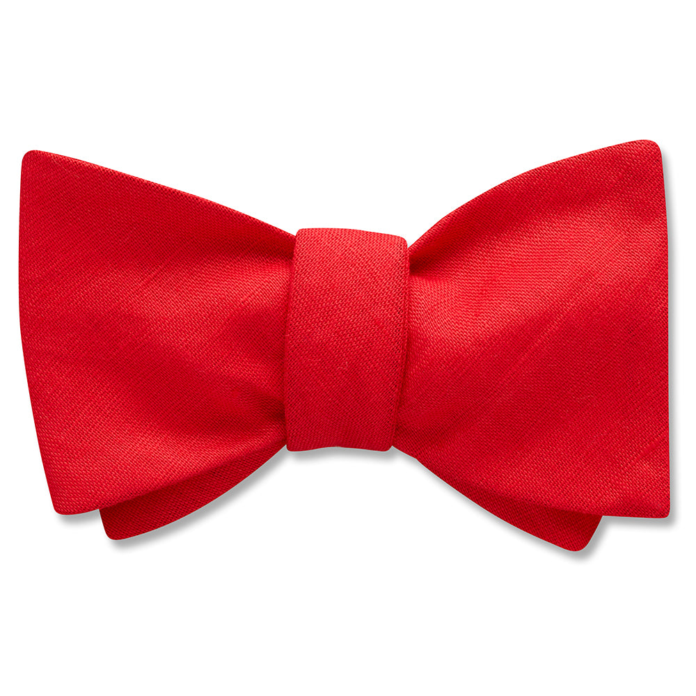 Solid Linen - Poppy Red - bow ties