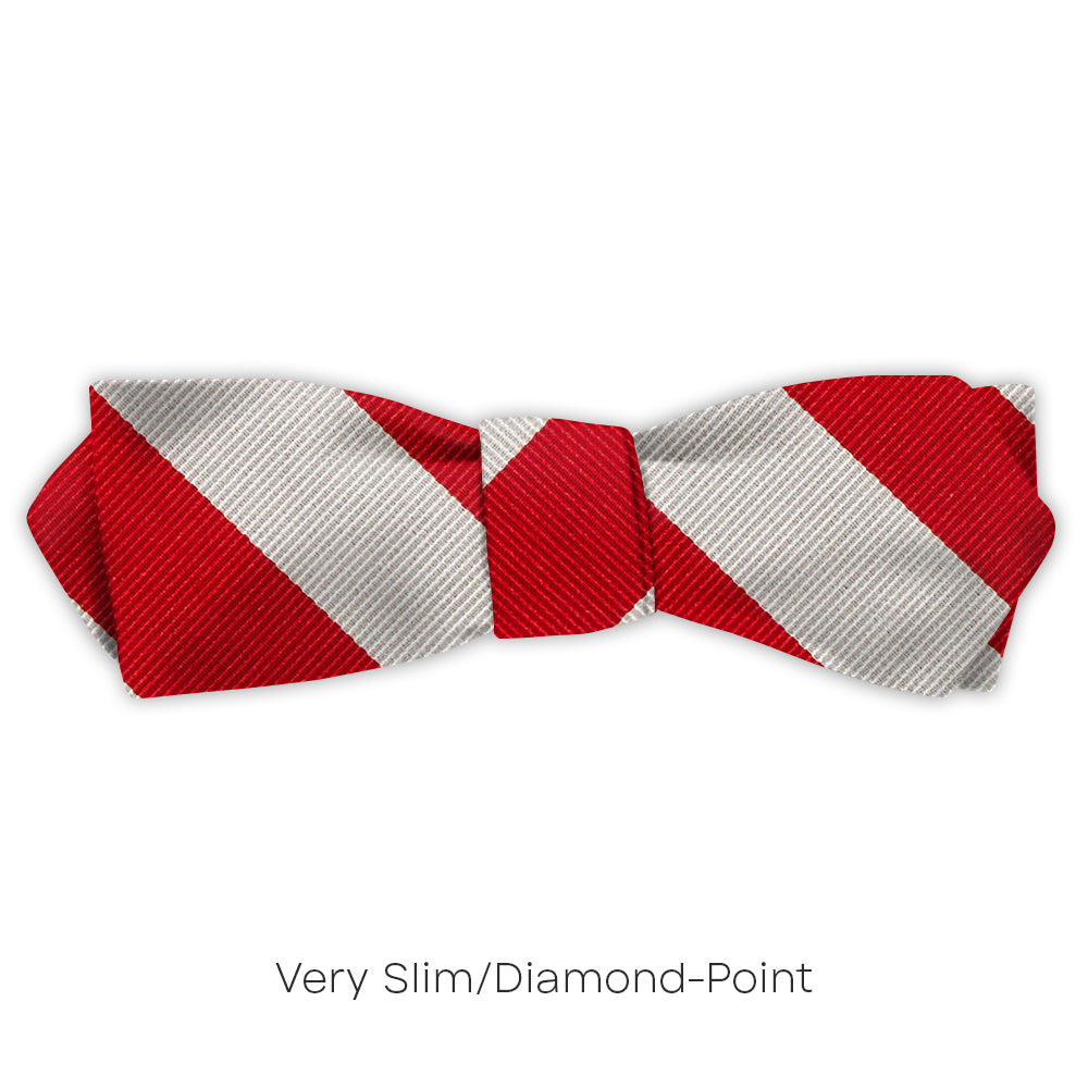 Collegiate Red and Silver - bow ties