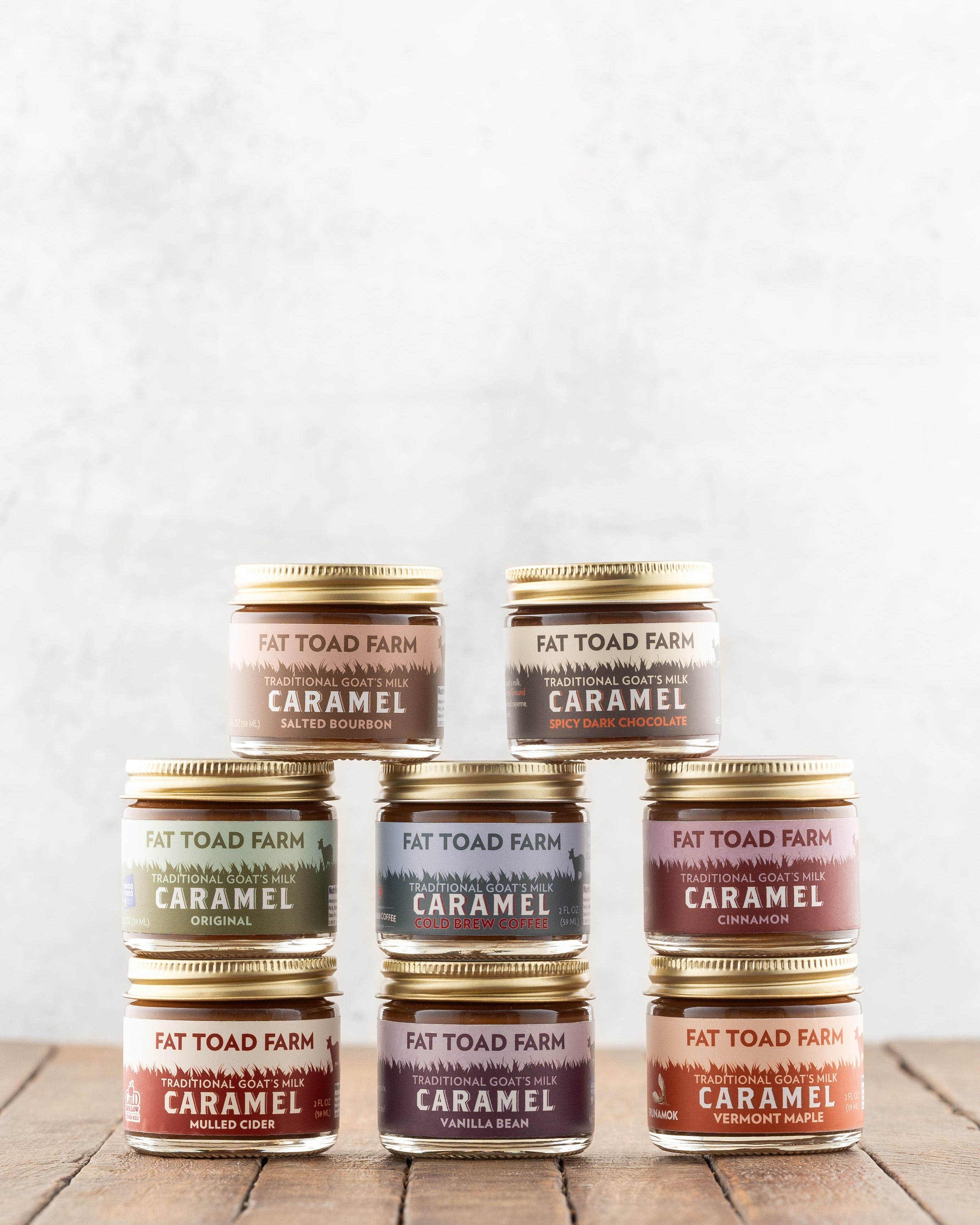 Flight of Petit Caramels by Butterfly Bakery of Vermont