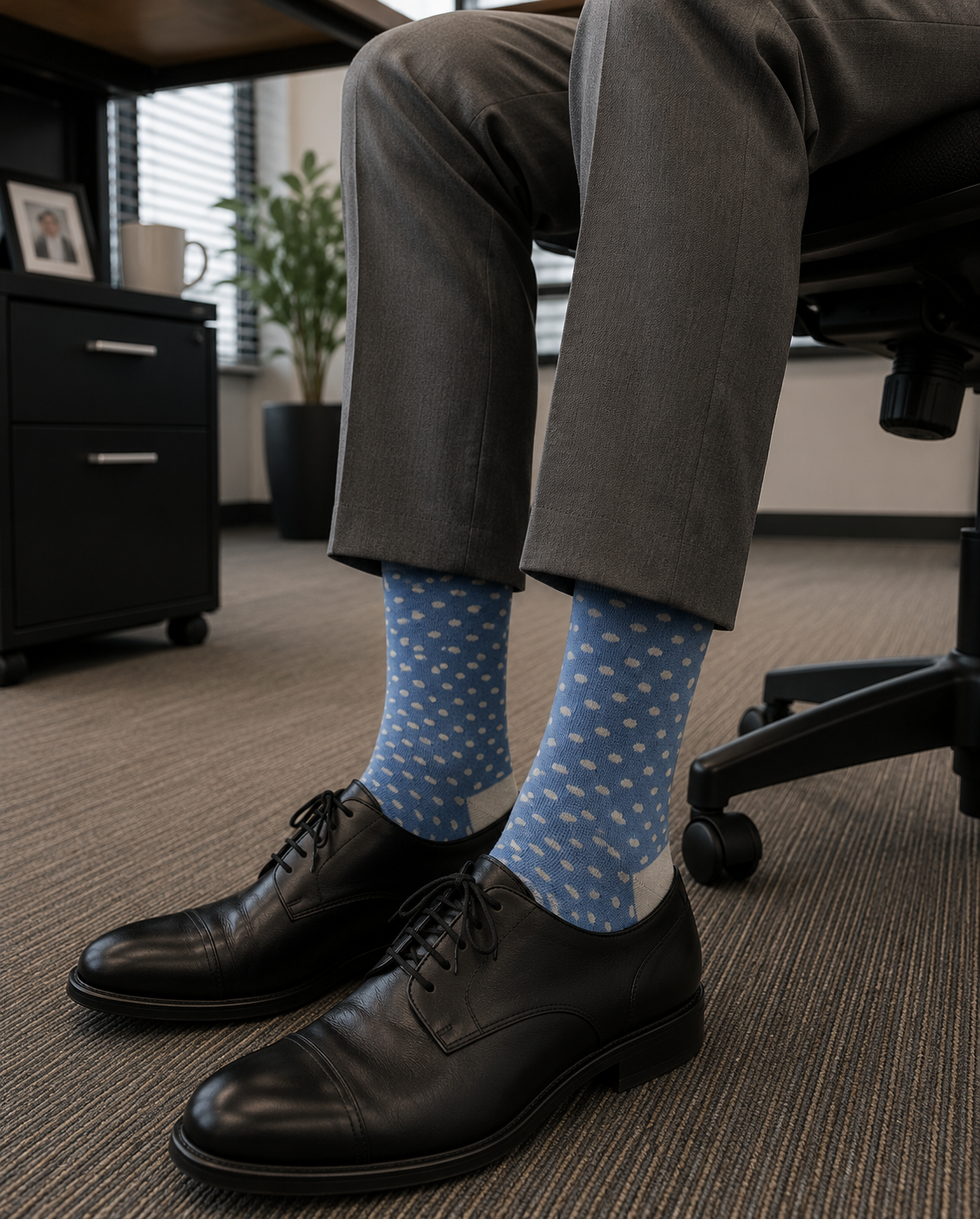 Bluebird Polka Men's Socks