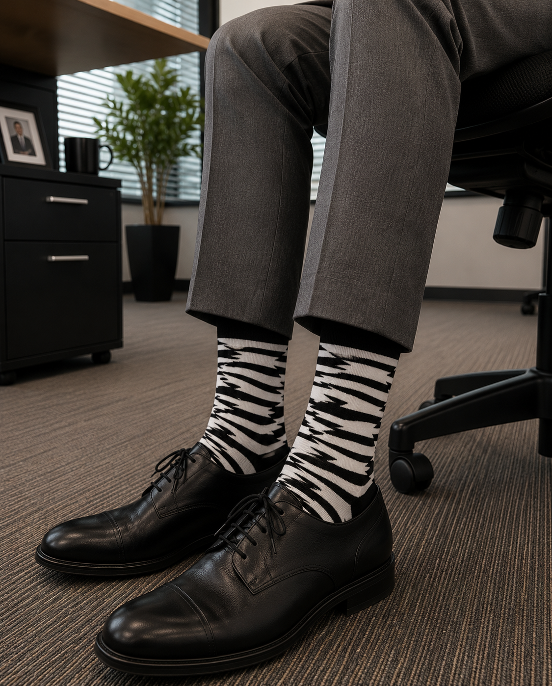 Zebra Wings Men's Socks