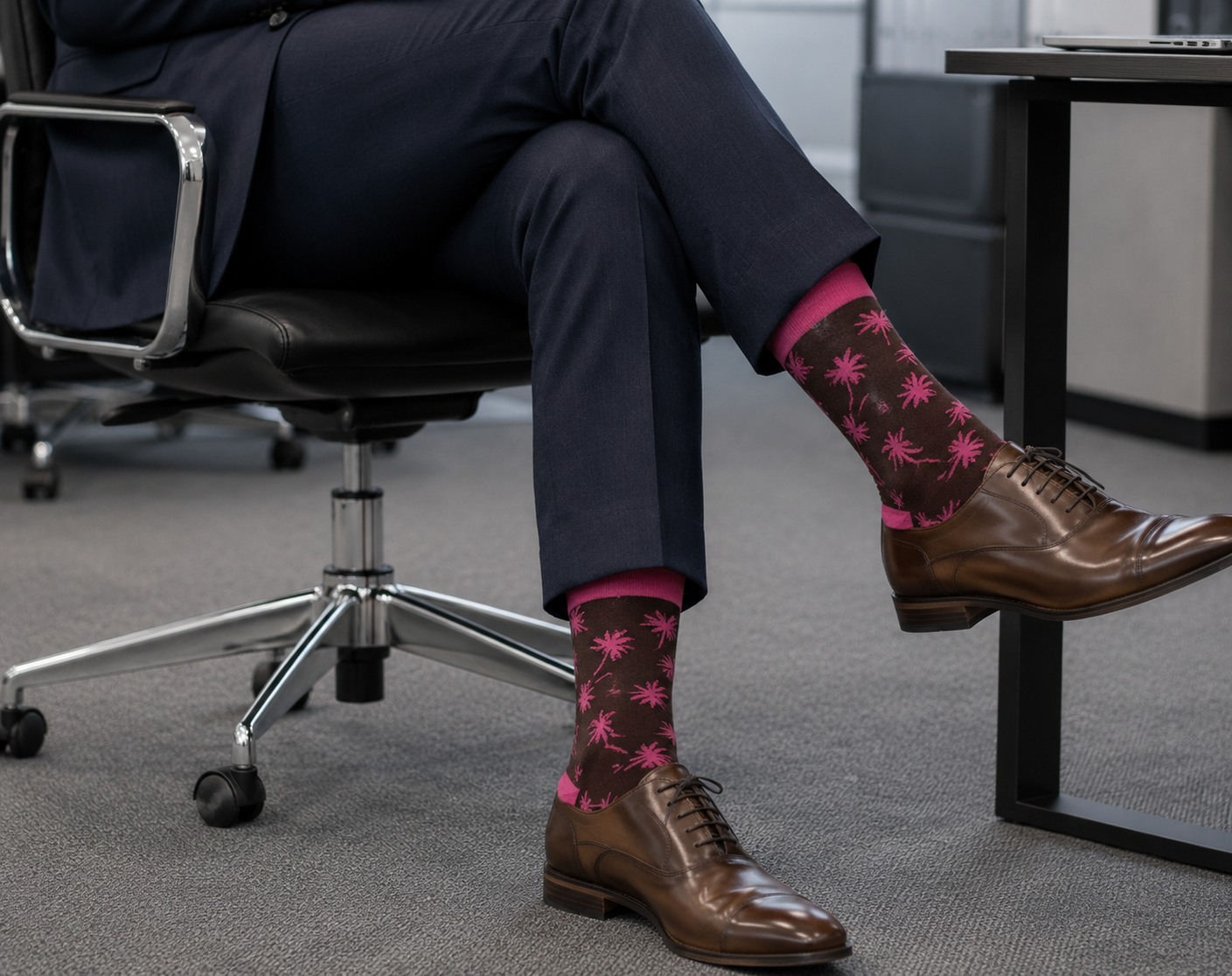 Palm Trees Brown Men’s Socks