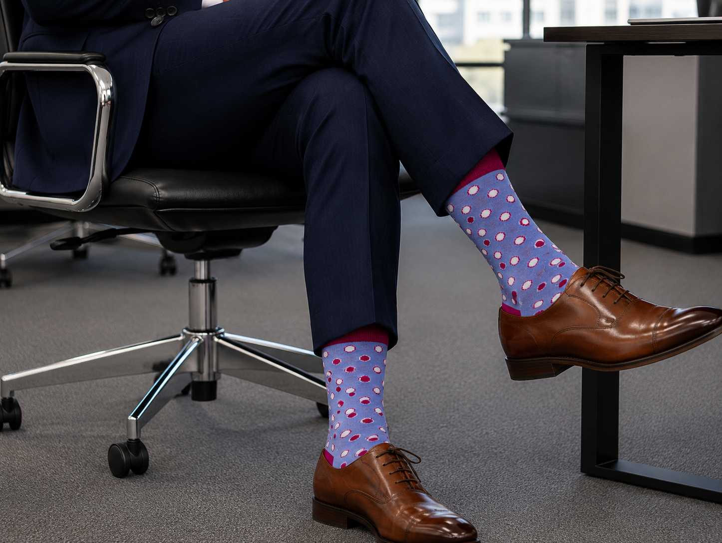 Blue Octagons Men’s Socks
