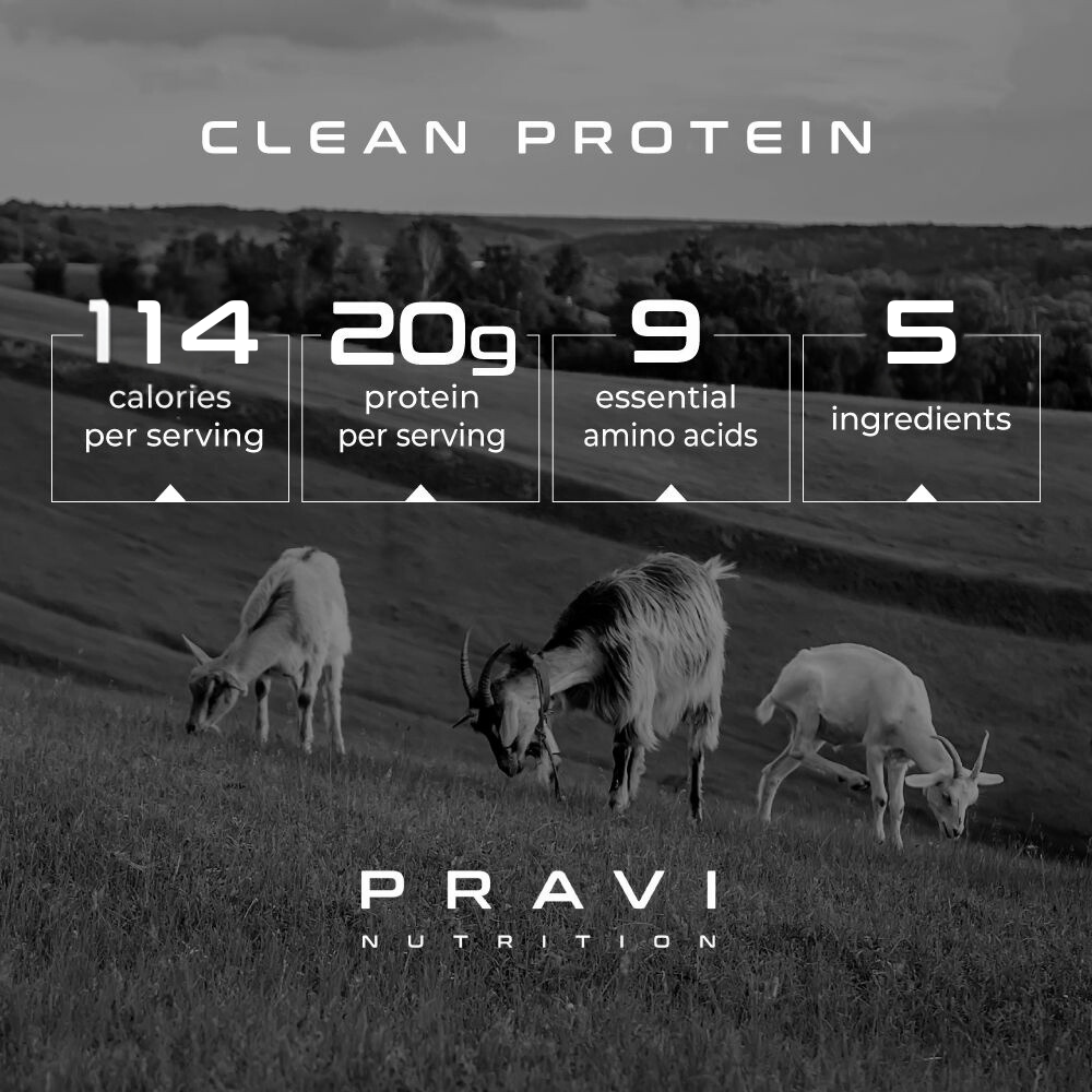 Chocolate Goat Whey Protein by PRAVI Nutrition