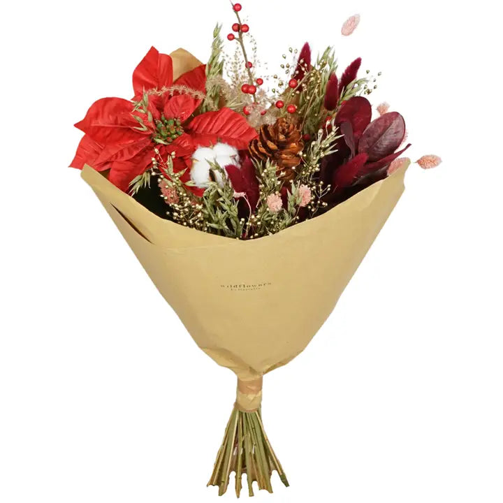 Dried Flowers - Classic Christmas Bouquet - Holiday Cheer